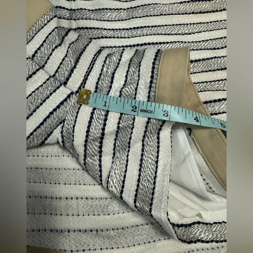 NWT If Only Studio Striped Cotton-Blend Surplice Skort